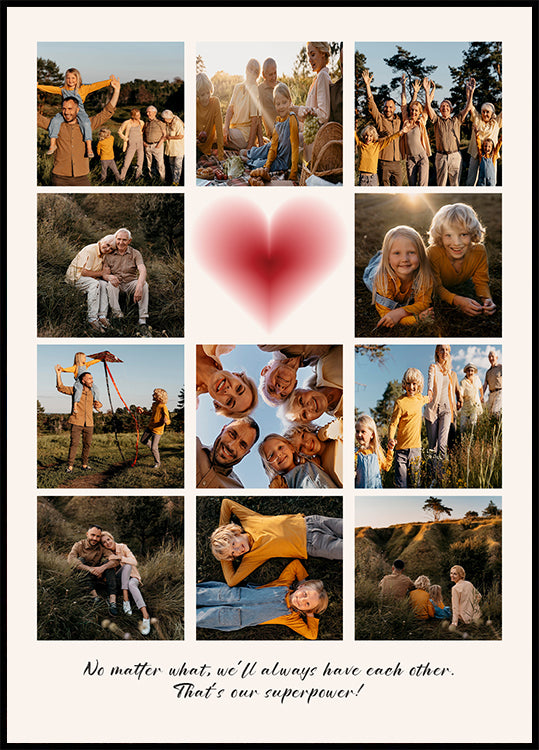 Family Personalized Photo Collage Plakat - Posterbox