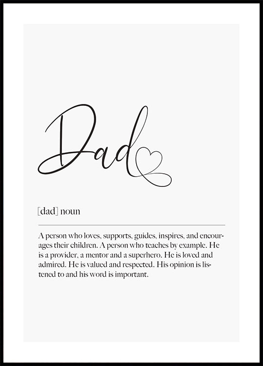 Father Definition Personalized Poster - Posterbox.dk