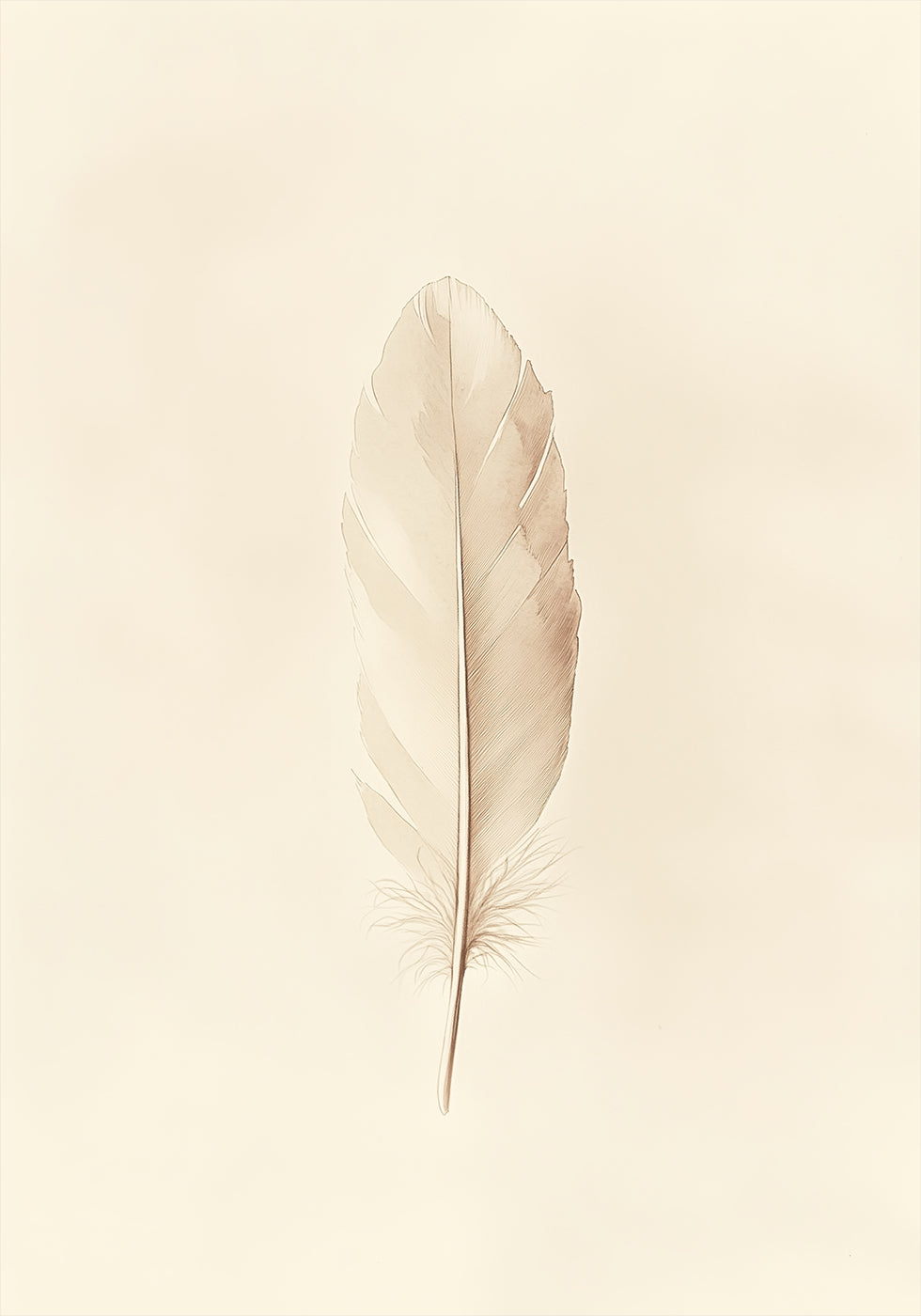 Feather Illustration Poster - Posterbox.dk