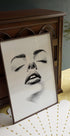 Female Face Fashion Drawing Poster - Posterbox.dk