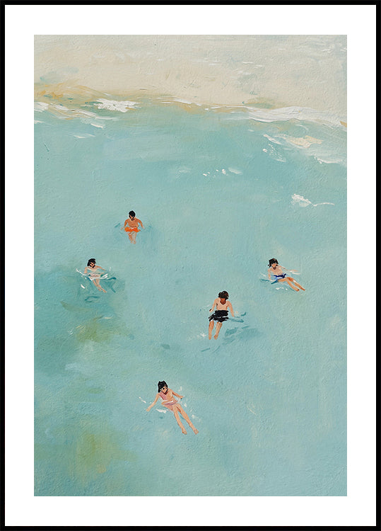 Floating in Aqua Waters Poster - Posterbox.dk