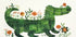 Floral crocodile Poster - Posterbox.dk