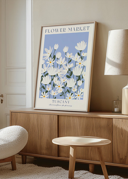 Flower Market, Tuscany daisy field Poster - Posterbox.dk