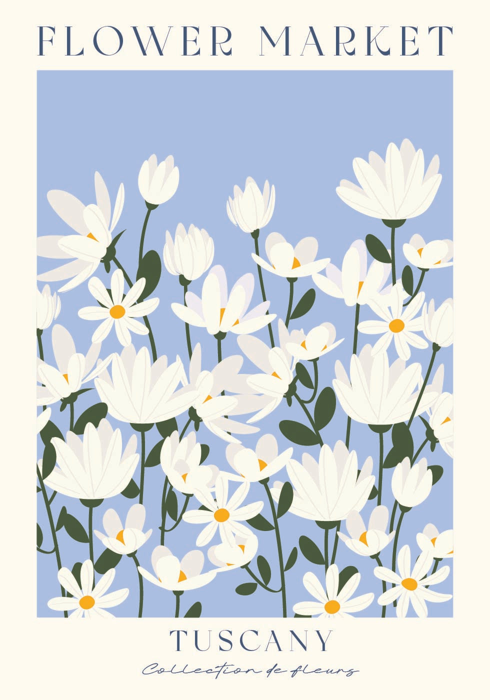 Flower Market, Tuscany daisy field Poster - Posterbox.dk