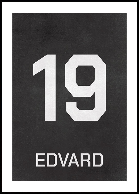 Football Number Poster - Posterbox.dk