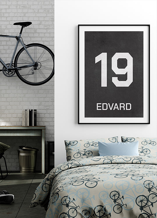 Football Number Poster - Posterbox.dk