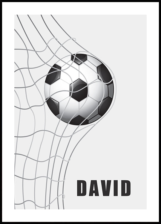 Football, Personalized Name Print Poster - Posterbox.dk