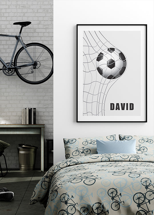 Football, Personalized Name Print Poster - Posterbox.dk