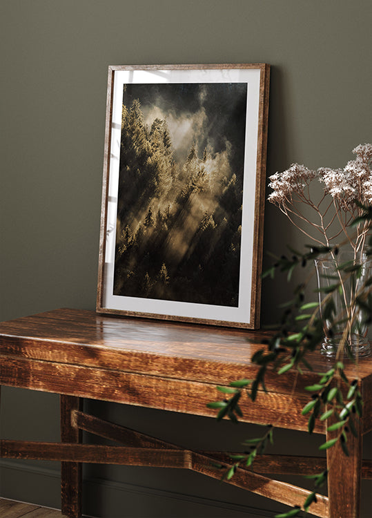 Forest at Sunrise Poster - Posterbox.dk