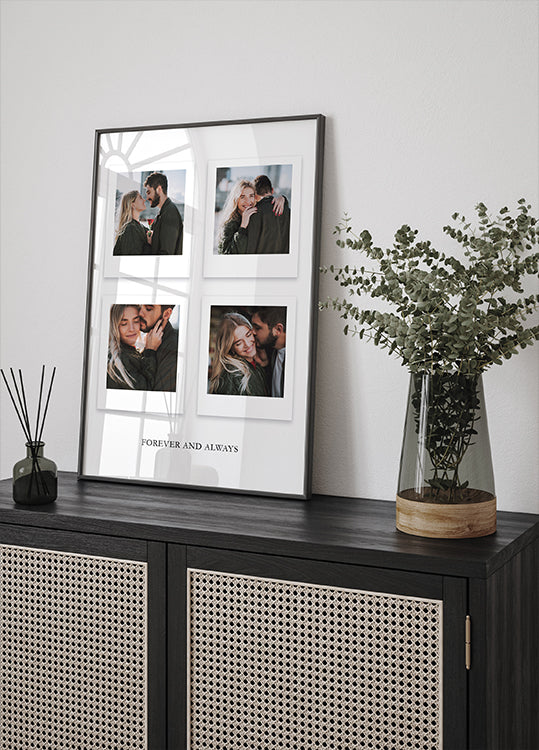 Forever and Always Couple Collage Poster - Posterbox.dk