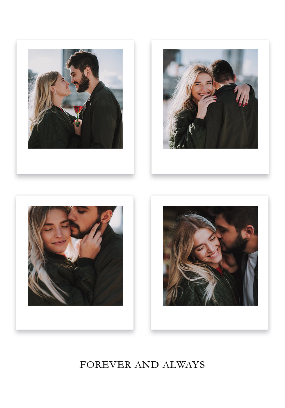 Forever and Always Couple Collage Poster - Posterbox.dk