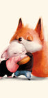 Fox Hugs Rabbit Poster - Posterbox.dk
