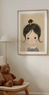 Freckled Girl With Bow Poster - Posterbox.dk