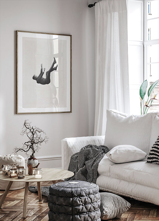 Free Falling, minimalist surreal Poster - Posterbox.dk