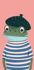 French Frog Illustration Poster - Posterbox.dk