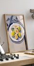 Fresh Figs on Plate, Minimalist Still Life Poster - Posterbox.dk