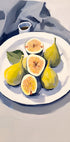 Fresh Figs on Plate, Minimalist Still Life Poster - Posterbox.dk