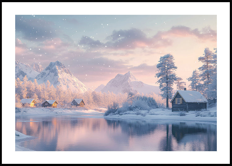 Frosty Morning in the Village Poster - Posterbox.dk