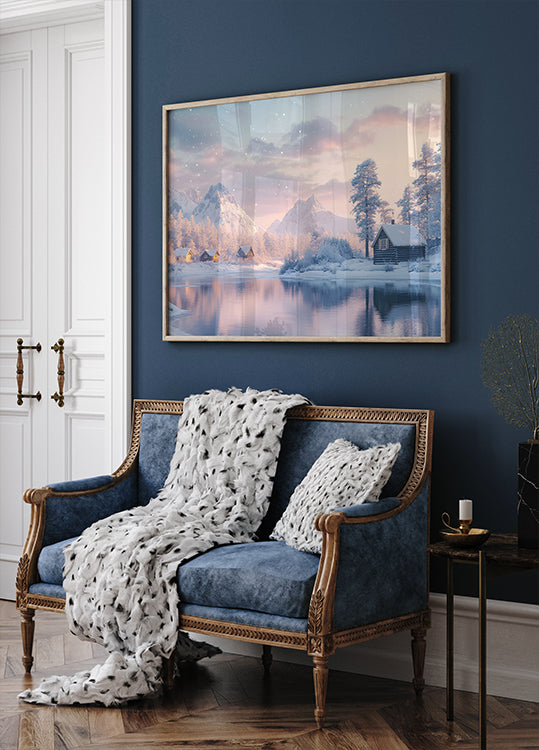 Frosty Morning in the Village Poster - Posterbox.dk