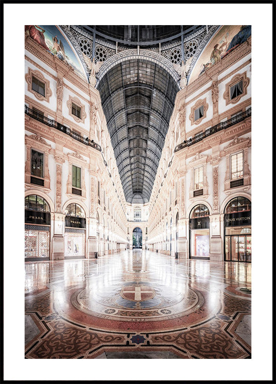 Galleria Vittorio Emanuele, Milan, Italy, Architecture Poster - Posterbox.dk