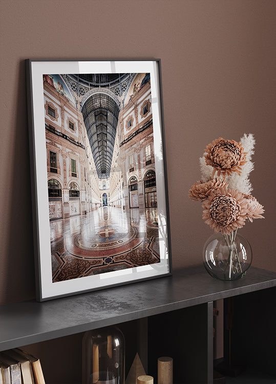Galleria Vittorio Emanuele, Milan, Italy, Architecture Poster - Posterbox.dk