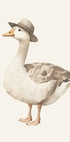Gentleman Goose, Fedora Hat, Whimsical Bird Poster - Posterbox.dk