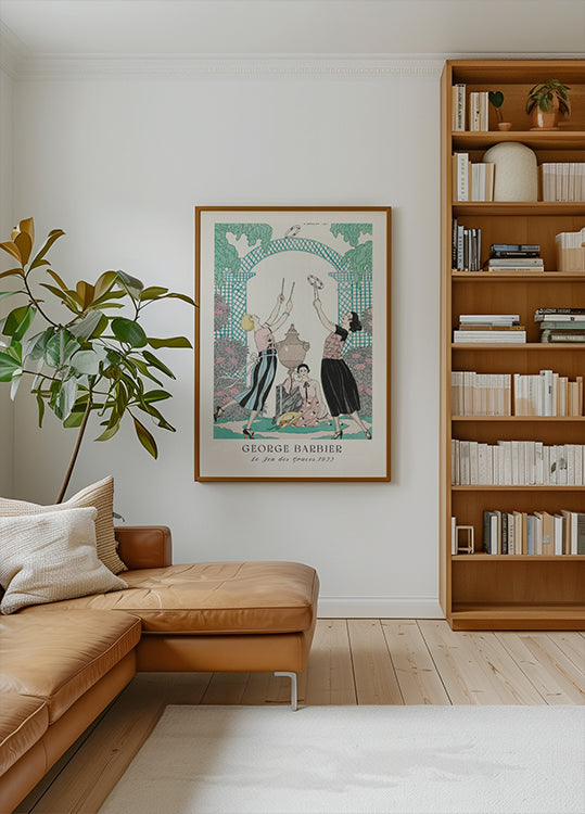 George Barbier Fashion Illustration 1920s Garden Party Poster - Posterbox.dk