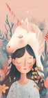 Girl and Unicorn Poster - Posterbox.dk