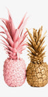 Gold and Pink Pineapple Duo Poster - Posterbox.dk