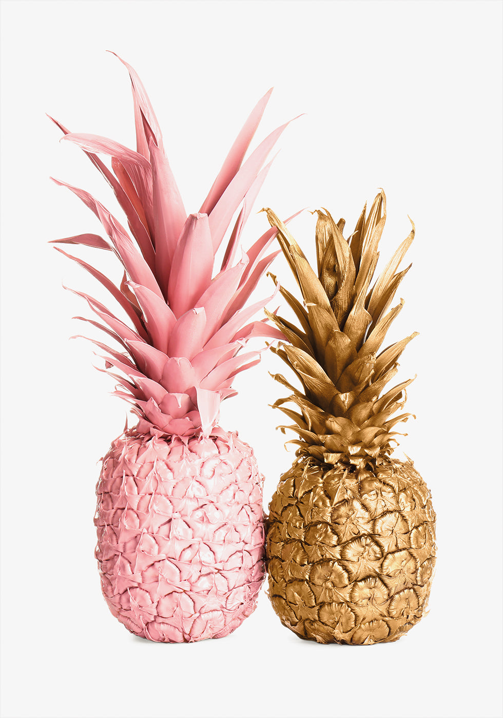 Gold and Pink Pineapple Duo Poster - Posterbox.dk