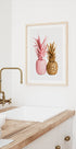 Gold and Pink Pineapple Duo Poster - Posterbox.dk