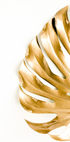 Gold Monstera Leaf Poster - Posterbox.dk