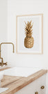 Gold Pineapple Poster - Posterbox.dk