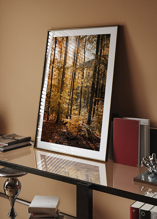 Golden Autumn Forest Poster - Posterbox.dk