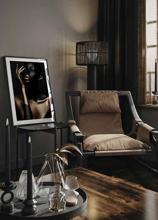 Golden Elegance Portrait Poster - Posterbox.dk