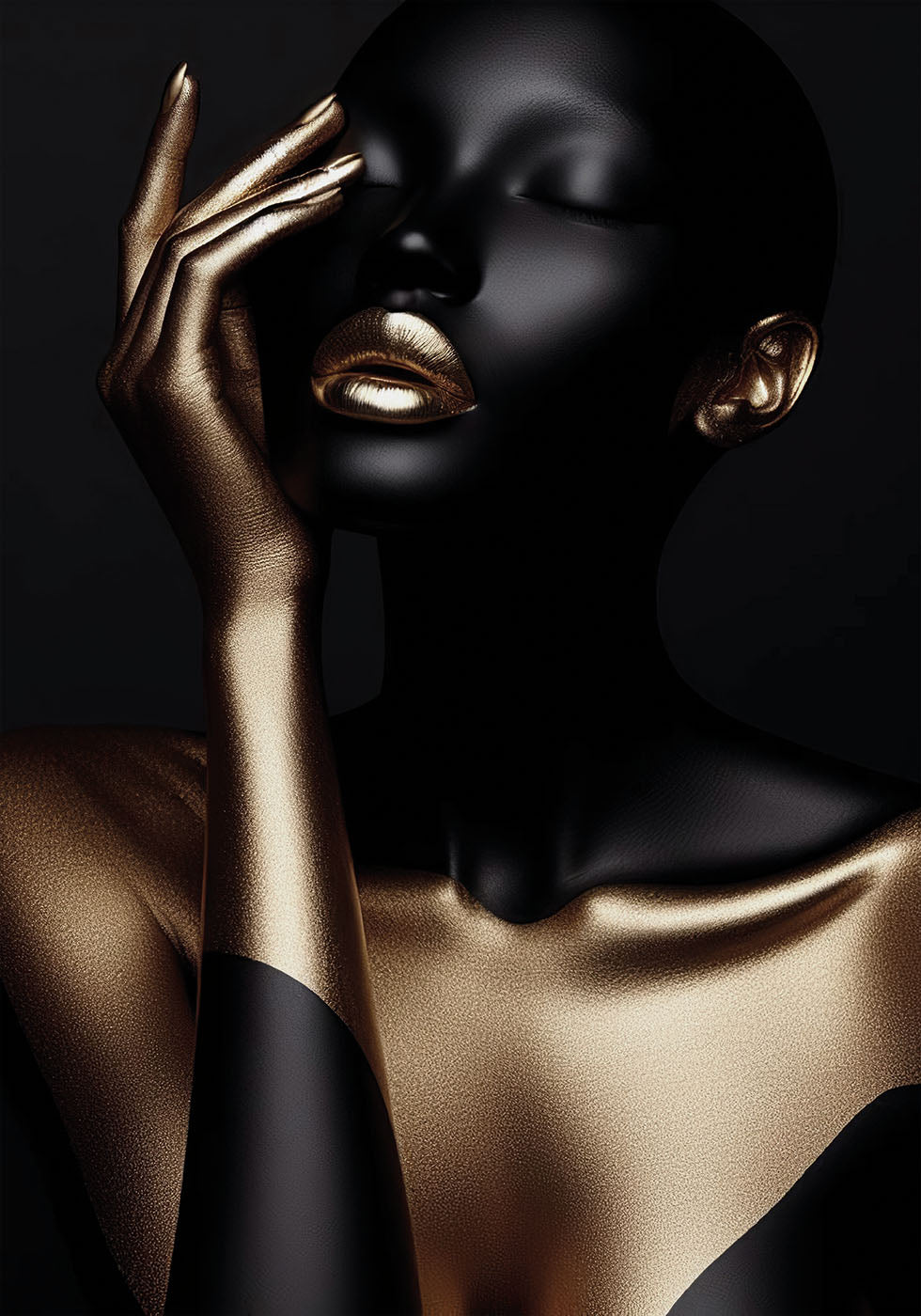 Golden Elegance Portrait Poster - Posterbox.dk