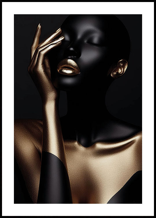 Golden Elegance Portrait Poster - Posterbox.dk