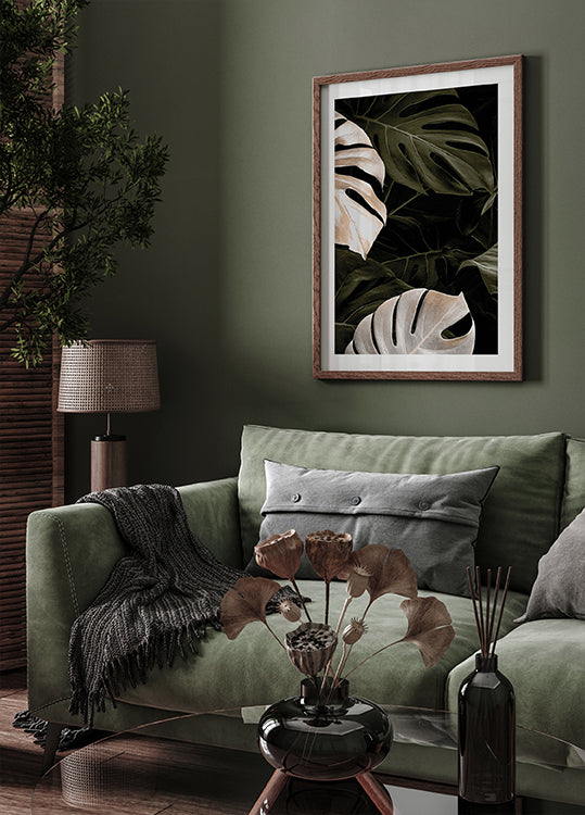 Golden Monstera №1 Poster - Posterbox.dk