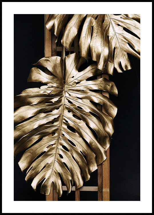 Golden Monstera №2 Poster - Posterbox.dk