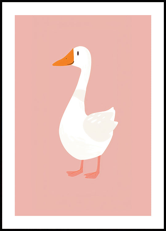 Goose On Pink Poster - Posterbox.dk