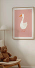Goose On Pink Poster - Posterbox.dk
