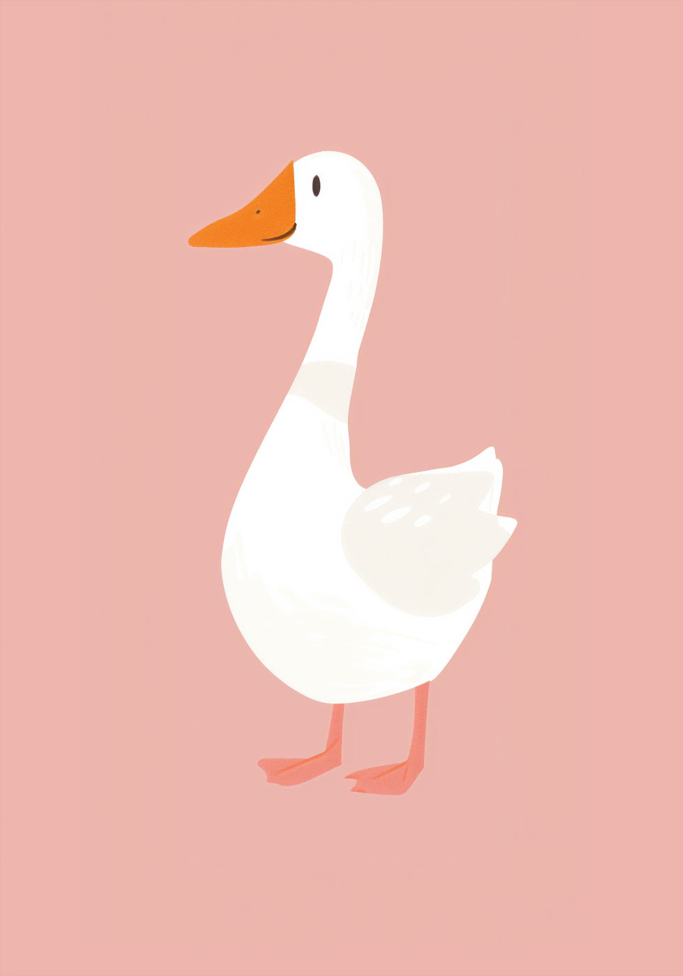 Goose On Pink Poster - Posterbox.dk