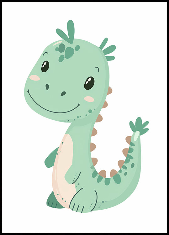 Green Dinosaur Poster - Posterbox.dk