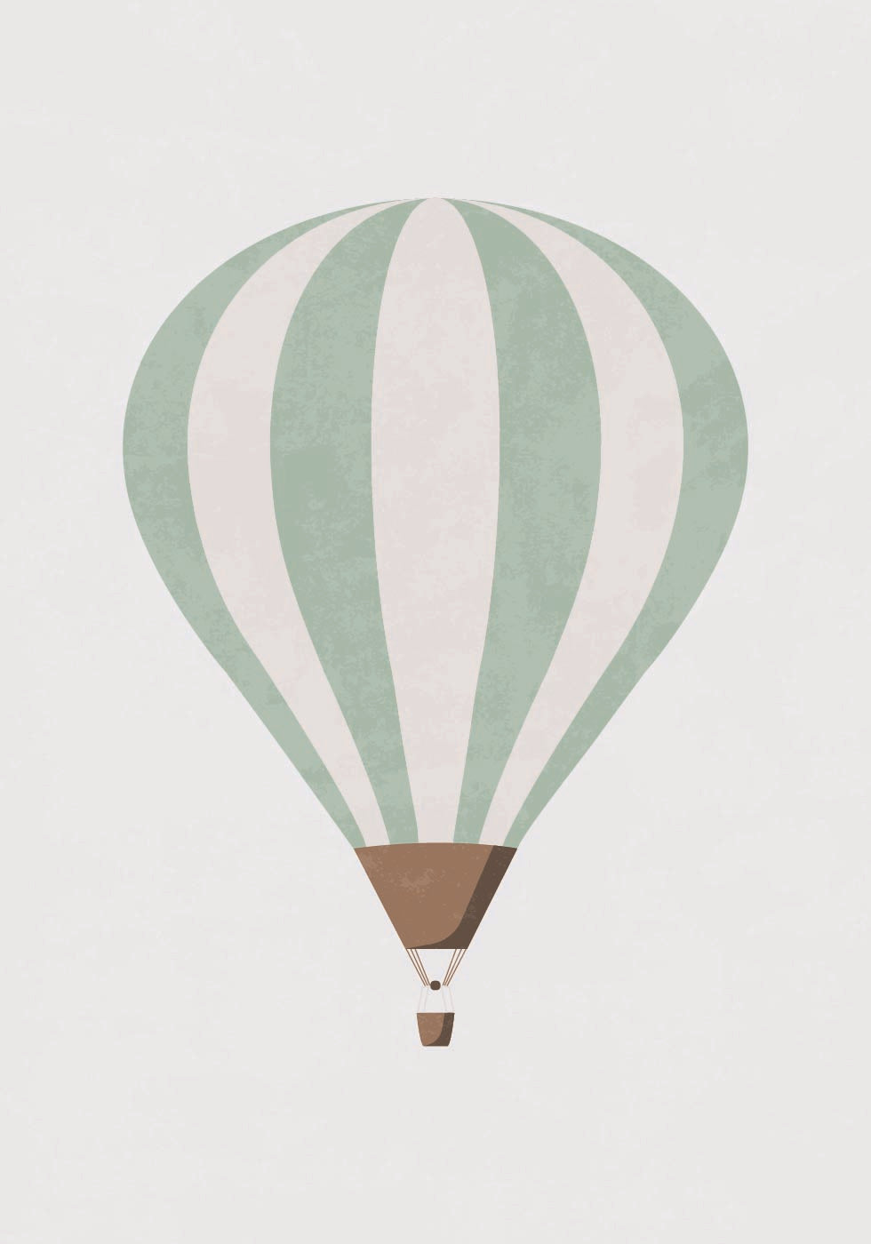 Green Hot Air Balloon Poster - Posterbox.dk