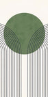 Green Orbit, Minimalist Line and Circle Abstract Poster - Posterbox.dk