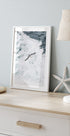 Gray Seagull Flying Over Waves Poster - Posterbox.dk