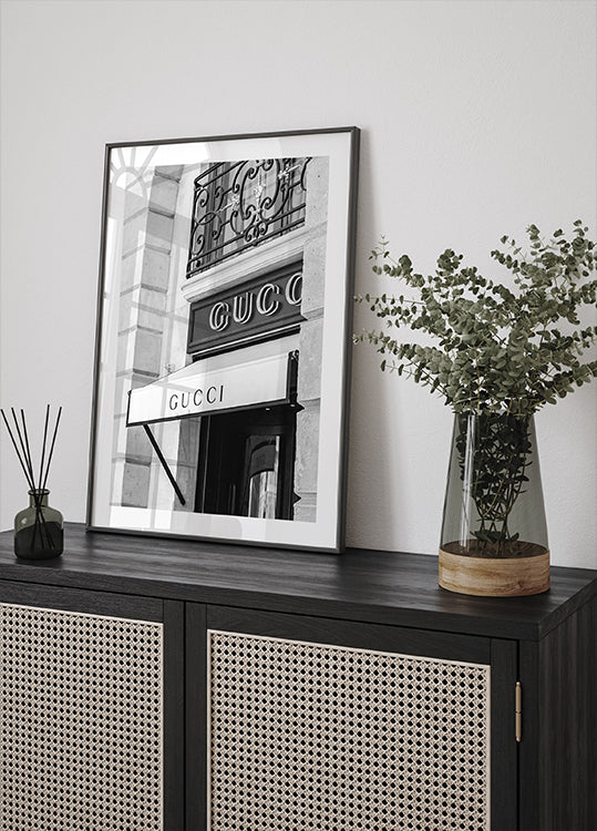 Gucci Boutique Black and White Poster - Posterbox.dk