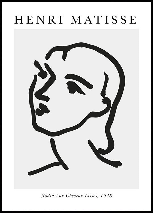 H. Matisse Nadia Aux Cheveux Lisses Poster - Posterbox.dk
