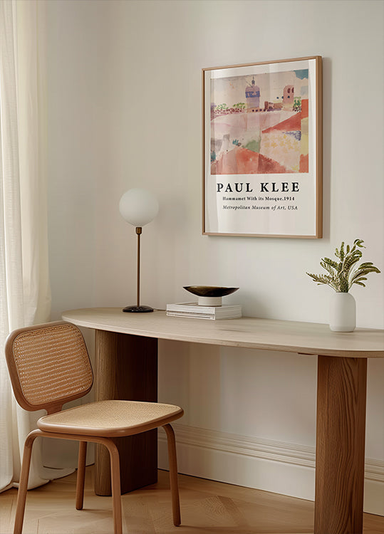 Hammamet with its Mosque, colorful abstract Tunisia Poster - Posterbox.dk