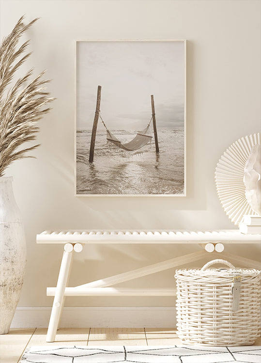 Hammock on a Tropical Beach Poster - Posterbox.dk